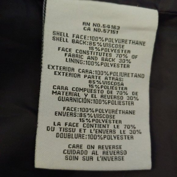 Levi's faux leather bomber jacket painted Saints & Sinners graphic on back.  Med - Picture 13 of 16